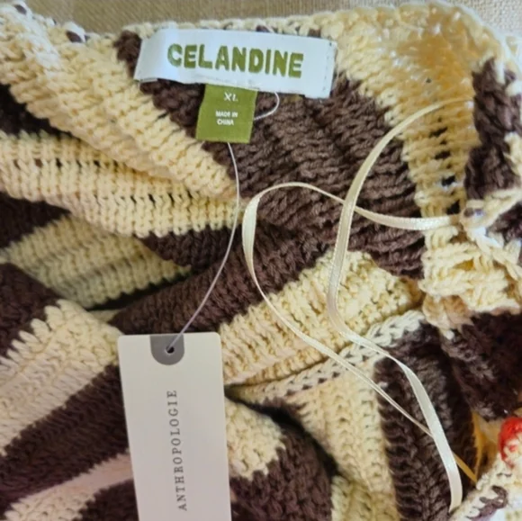 Anthropologie Celandine XL Swim Dress Cover Up Crochet Resortwear - Picture 10 of 15